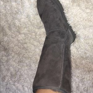 Tall gray UGG boots